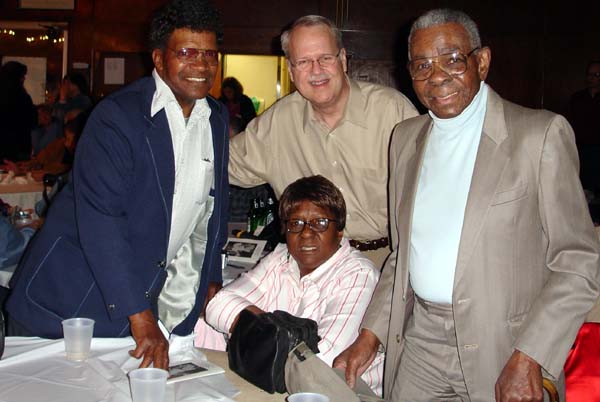 Bobby Thomas (Vibranaires, V-Eights, Orioles) and Calvin Williams (Deep Tones, Golden Gate Quartet) with Charlie and Calvin's daughter, Fannie Jeffreys, 2006