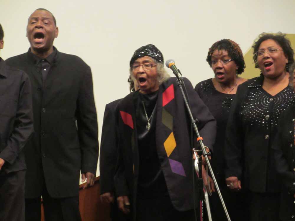Sister Mattie Wood, one of the lead vocalists for the Higher Praise Community Choir of Hampton Roads, has been singing gospel music for over 70 years.  She has mad half a dozen records for Pinewood and other record labels.  