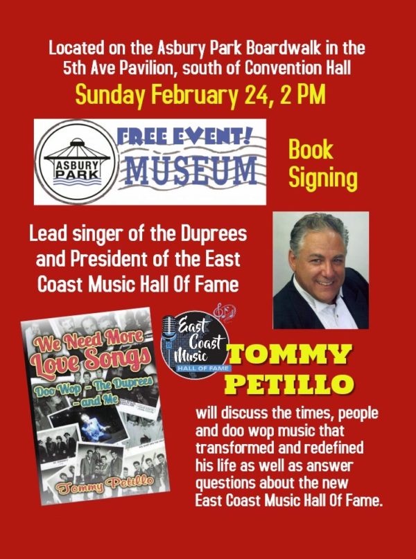 Book signing and discussion by Tommy Petillo, Lead of the Duprees and ...